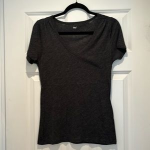 Gap grey gather sleeve t shirt
